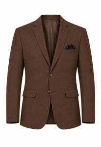 เสื้อเบลเซอร์ทรงเข้ารูปสำหรับธุรกิจ ผ้าคอตตอนพรีเมียม ทอแบบวอร์สเตด กระดุมแถวเดียว ไซส์พลัส - Product Image 4