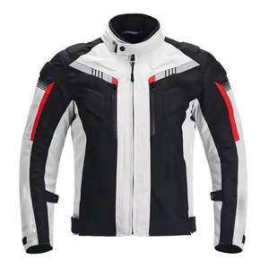 เสื้อแจ็คเก็ตมอเตอร์ไซค์สำหรับผู้ชาย กันน้ำ ผลิตจากผ้าคอร์ดูร่า พร้อมแผ่นป้องกัน CE สำหรับขี่มอเตอร์ไซค์ทุกสภาพอากาศ อุปกรณ์ป้องกันสำหรับนักขี่ - Product Image 1