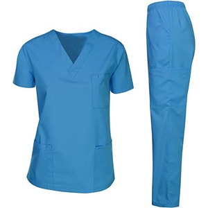 Ensemble de blouses médicales en polyester et coton pour femmes et hommes, blouses médicales et pantalons - Product Image 1