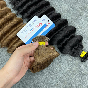 Nuevas Extensiones de Cabello Ondulado Profundo Fusion, Cabello Humano Virgen Vietnamita con Punta Plana, Densidad Completa, Fabricante de Cabello con Punta de Queratina - Product Image 5