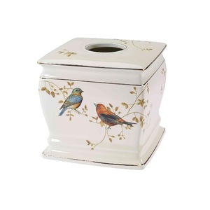 Porte-mouchoirs carré noir mat martelé, décoratif, pour salle de bain, hôtel et restaurant - Product Image 4