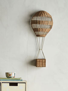 Artisan Crafted Aerial <b>Balloon</b> Decor rattan decorate kids Organic Plant Fiber Material For Kid Bedroom Interior Styling Art - Product Image 4