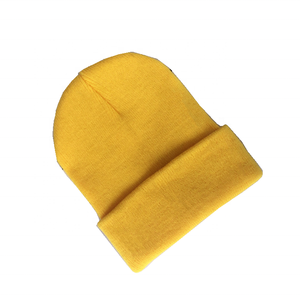 Bonnet en tricot 100% coton de haute qualité Options multicolores personnalisées Casquette d'hiver unie avec étiquette de caractère Chapeaux Bonnet Beannie Cap - Product Image 4