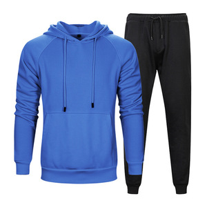 Men's Oversized Hooded Collar Tracksuits Custom Logo Printed Polyester/Cotton Fleece Heavyweight Breathable Winter Solid Casual - Product Image 5