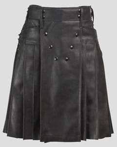 Jupe kilt gladiateur en cuir noir pour homme, costume sexy de la Renaissance avec ceinture - Écologique - Product Image 3