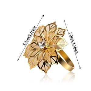 Ronds de serviette élégants en aluminium, écologiques, polis, pour mariages et réceptions - Product Image 4