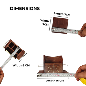 Vintage Rustic Indian Handicraft Handmade Solid Wood <b>Pan</b> Stand Traditional Decorative Living Room Organizer for Hand Tools - Product Image 4