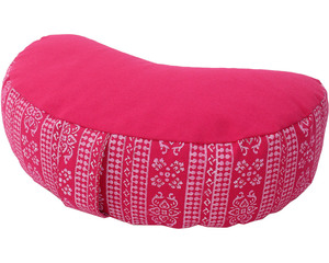 Coussin de méditation en forme de croissant, demi-lune, en coton biologique, fabriqué en Inde, offrant le meilleur confort et soutien, coussin de yoga Zafu. - Product Image 2