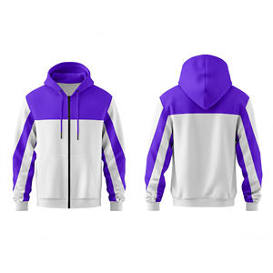 Sweat à capuche zippé en molleton de coton, confortable et décontracté, avec impression de logo, pour hommes, femmes et jeunes, veste à capuche d'entraînement, vêtements de sport - Product Image 3