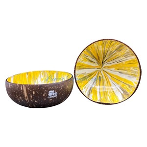 Cuenco de coco lacado de nuevo estilo artesanal de Vietnam colorido con patrón de lujo al mejor precio excelente elección - Product Image 3