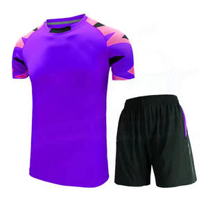 Men's Casual Summer Breathable 100% Cotton High Quality Street Style Shirts Shorts <b>Set</b> Short-Sleeved Solid <b>Knitted</b> Fabric Custom - Product Image 1