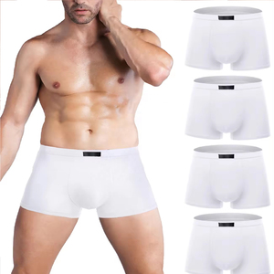 Calzoncillos Boxer Grises para Hombre, Corte Medio, Tejido de Spandex/Poliéster, Transpirables, Ecológicos, de Color Sólido - Product Image 6