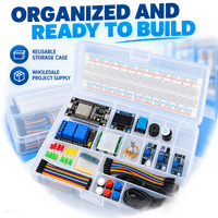 Kit de démarrage WiFi ESP32 ESP-32S avec OLED, DHT11, PIR, relais, breadboard, modules de capteurs, kit d'apprentissage IoT, carte de développement IoT