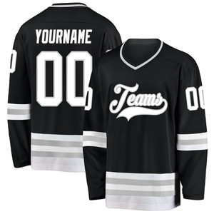 Maillots de hockey sur glace personnalisés 100% polyester légers, respirants, à séchage rapide, antibactériens, anti-UV, ensembles d'uniformes d'équipe à manches courtes - Product Image 1