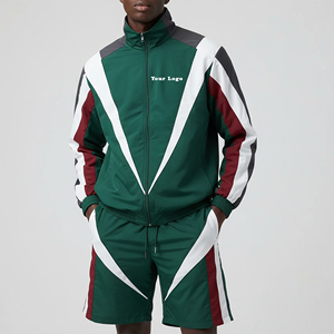 Custom Screen Printed Logo 100% Cotton Regular Fit Windbreaker Short <b>Set</b> Plus Size Eco-Friendly Short <b>Set</b> Two Piece Streetwear - Product Image 6