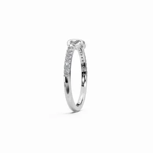 Bague en diamant de laboratoire Shine, ensemble de 18 pièces en or blanc 18 carats avec coupe brillant ronde, style luxueux, certifiée IGI pour femmes - Product Image 2