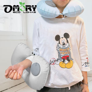 Almohada de Viaje en Forma de U de Color Sólido, Inflable, Ligera, con Soporte Uniforme para Viajes y Hogar - Product Image 5