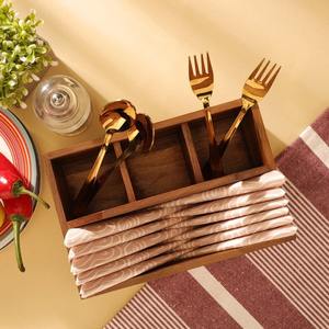 Reposacucharas de Madera de Mango, Soporte para Cucharas de Madera, Accesorios de Cocina, Reposacucharas de Lujo, Utensilios de Cocina de Madera de la India - Product Image 5