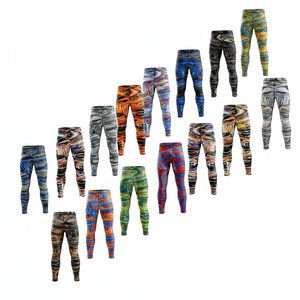 Vêtements de sport, vêtements athlétiques, séchage rapide, leggings de compression pour le cyclisme imprimés par sublimation personnalisée, pantalons de musculation, pantalons de yoga pour hommes - Product Image 1