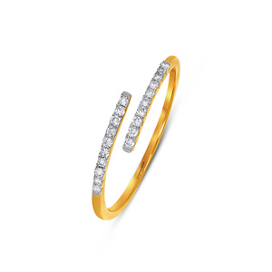 Anillo Abierto con Diamante Cultivado en Laboratorio para Mujer, Oro Amarillo de 10K, 14K, 18K y Plata 925, Plata 935, Diamante de Corte Redondo, Anillo Ajustable de Moda - Product Image 5
