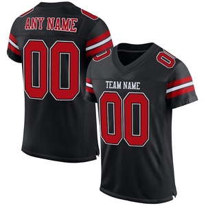 Venta al por Mayor Directa de Fábrica, Envío Directo, Jersey de Fútbol Americano Personalizado Rojo y Blanco de Malla Auténtica - Product Image 3