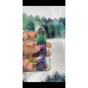 Wholesale RAINBOW FLUORITE MULTI FLUORITE Obelisks Towers Points Natural Semi-Precious Stone <b>Crystal</b> Crafts Rocks Quartz Points - Product Image 6