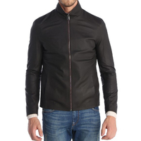Hochwertige Maßgefertigte Echte Leder-Bikerjacke für Herren Slim Fit mit Protektoren-Taschen Motorradjacke Wasserdicht Atmungsaktiv Umweltfreundlich Winter