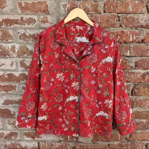 Conjunto de Pijama de Algodón con Estampado Floral, Transpirable, con Cierre de Cordón, para Todas las Temporadas, Gran Venta 2026 - Product Image 1