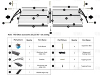 Auvent de porte en polycarbonate avec support en aluminium, imperméable, abri contre la pluie pour entrée de balcon, vente en gros