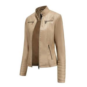 Luxury Women's Cow <b>Leather</b> 100% <b>Leather</b> <b>Long</b> Sleeve <b>Jacket</b> 2026 Custom Color Logo Windproof Quick Dry Cotton Winter OEM Service - Product Image 4