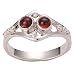 Anillo Boho de Granate, Piedra de Nacimiento de Enero, Hecho a Mano en Plata de Ley 925, Regalo Perfecto de Aniversario o Cumpleaños para Ella, Piedra de Granate de Enero - Product Image 2