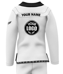 Kimono de Jiu Jitsu Brasileño BJJ con Logotipo Personalizado, Uniforme Profesional de Artes Marciales de Algodón con Tejido Perla para Competencia y Entrenamiento - Product Image 3