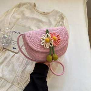 Nuevo Bolso Bandolera de Mujer con Estampado Animal de Ganchillo, Cierre de Cremallera y Broche, Estilo Casual y a la Moda - Product Image 1