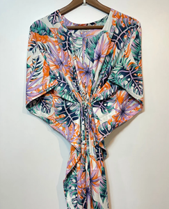 Nouvelle Robe de Nuit Femme Évasée Imprimé Animal en Coton Doux Indien, Longueur Genou, Style Kaftan, avec Dentelle, pour Plage ou Cadeau Demoiselle d'honneur - Product Image 1