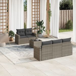 Conjunto de Sofás de Jardín en Gris Oscuro - Product Image 1