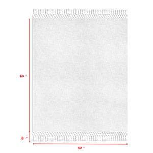 Nueva Colección de Moda, Manta Decorativa Navideña de Algodón, Manta Blanca 100% Algodón para Sofá. - Product Image 6