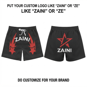 Shorts en maille polyester premium 160 GSM gris anthracite et rouge, sublimation, logo personnalisé, OEM ODM, vêtements de sport - Product Image 6