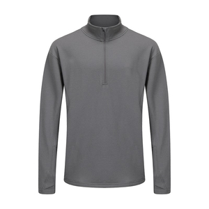 High Performance Men's Quarter Zip Front Long Sleeve Shirt Stretch Lightweight <b>Moisture</b> Wicking Winter Athletic Golf Running Gym - Product Image 1