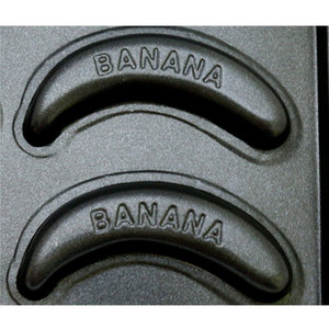Molde Profesional para Pastel en Forma de Plátano con 6 Cavidades, Letras BANANA en Relieve, Revestimiento Antiadherente de PTFE, Apto para Horno, Libre de BPA, Acero al Carbono - Product Image 4