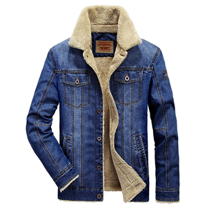 2026 Fashion Plus Size <b>Jackets</b> Blue Stone Washed Denim <b>Jackets</b> for Men Men's Street Wear Hip Hop Casual <b>Jackets</b> - Product Image 4