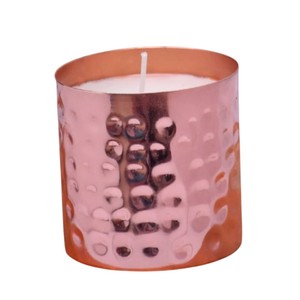 Venta al por mayor de tarros votivos redondos de metal con acabado de cobre martillado hechos a mano con tapa para el hogar, decoración ecológica de Pascua - Product Image 3