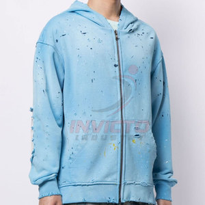 Sudaderas con efecto desgastado para hombre, diseñadas con tela cómoda de mezcla de algodón y acabado de calidad. - Product Image 3