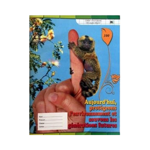 RkインターナショナルA5フレンチルールエクササイズノート100ページ250 GSMホワイトデュプレックスボードセンターワイヤーステッチ - Product Image 1