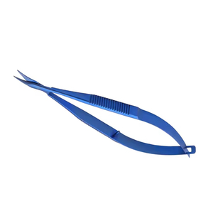 Tijeras de Precisión con Hoja Curva de Plasma Azul y Logotipo Personalizado, Tijeras de Grado Quirúrgico Premium para Belleza, Maquillaje y Recorte de Pestañas - Product Image 1
