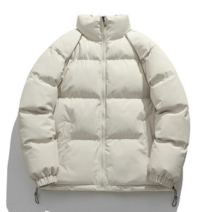Wholesale Custom Winter Warm <b>Quilted</b> Bubble Down Padded Puffer Jackets With Hood - Product Image 3