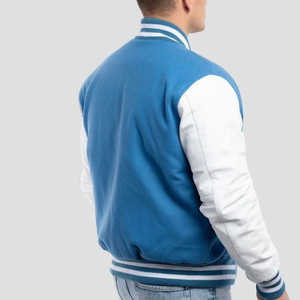 Blouson bomber style streetwear hip-hop, veste varsity avec logo brodé, imprimé personnalisé, coupe oversize, pour l'hiver - Product Image 5