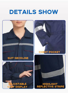 Fabricante de Uniformes de Trabajo de Alta Visibilidad Industriales Personalizados, Uniformes de Fábrica Unisex de Poliéster y Algodón OEM - Product Image 3