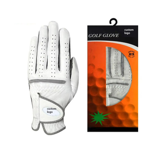 Gant de golf en cuir véritable pour droitier, antidérapant, respirant, évacuant l'humidité, à doigts entiers, avec sangle de poignet réglable - Product Image 3