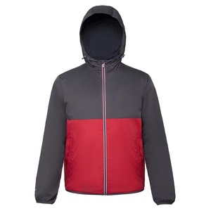 Veste coupe-vent OEM pour homme, respirante, imperméable, avec fermeture éclair, en tricot, avec couleurs et logo personnalisés pour l'automne-hiver - Product Image 2