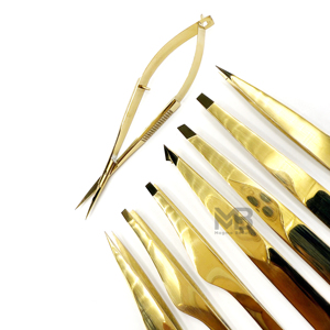 Pinzas para Cejas de Acero Inoxidable Profesionales de Alta Calidad OEM a Precios Económicos con Logotipo Personalizado - Product Image 2